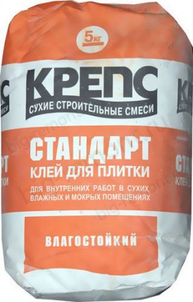 Клей для плитки Крепс Стандарт, 5 кг