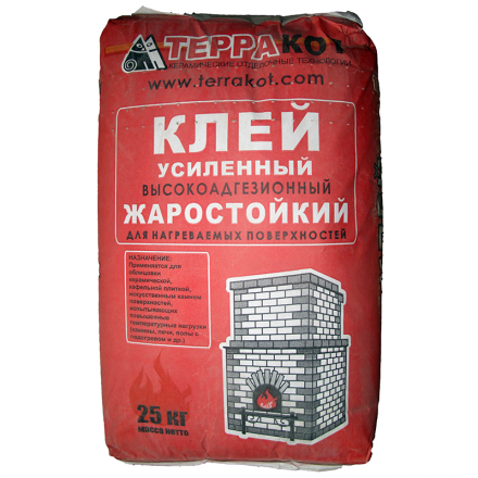 Клей усиленный жаростойкий Терракот, 25кг