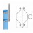 Кронштейн однорожковый радиусный приставной 1К1(15°)-2,5-2,5-П-Тр.48 21 кг